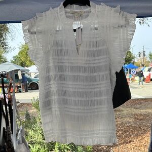 White Smocked Blouse Anthropologie